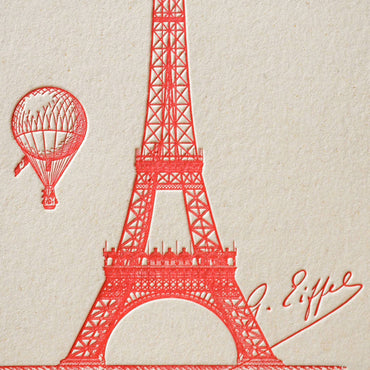 Card Eiffel Tower by L'Atelier Letterpress