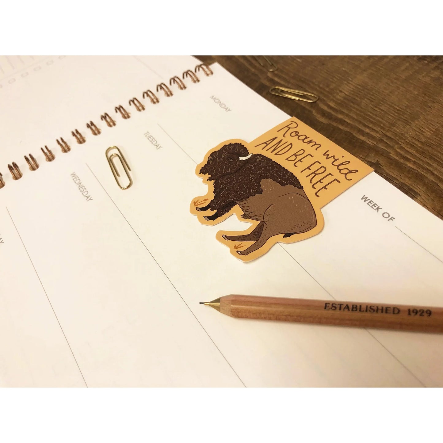 Roam Buffalo Magnetic Bookmark