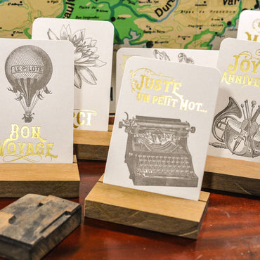 Greeting Card Bon Voyage Hot Balloon by L'Atelier Letterpress