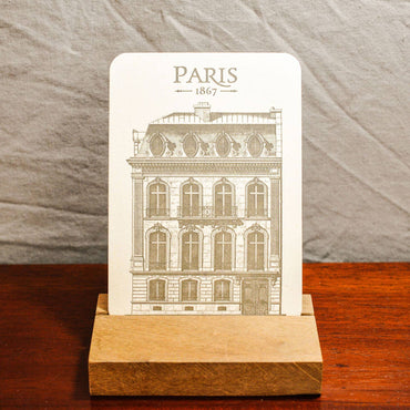 Card Parisian Building Champs-Élysées by  L'Atelier Letterpress