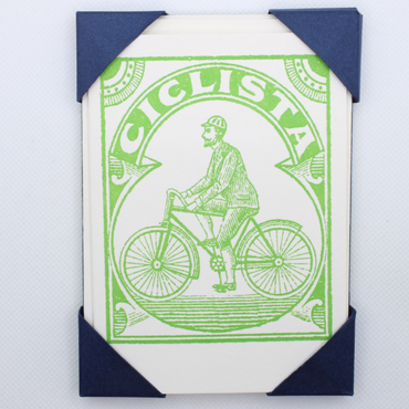 Ciclista Luxury Letterpress Printed Cards Pack of 5