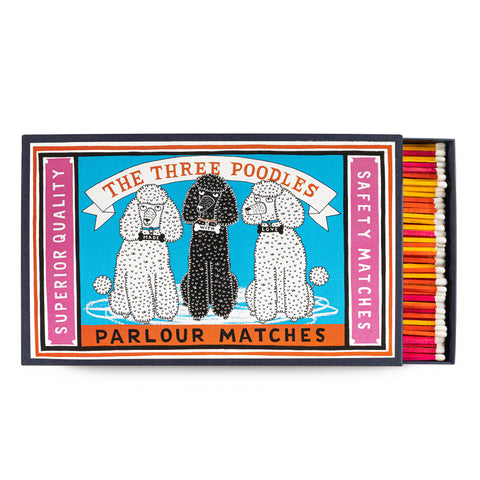 The Three Poodles | Square Matchbox by Archivist Gallery