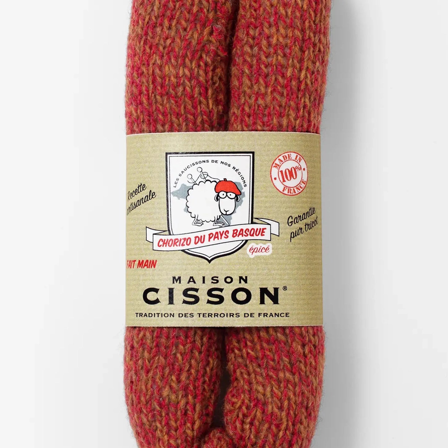 The Spicy Chorizo of the Basque Country | Knitted Home Decor | Knitted Deli | Knitted Sausages | Deli Crafts | Kitchen Decor