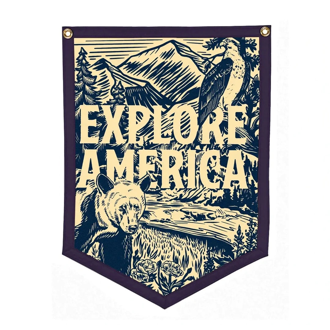 Explore America Camp Flag | Oxford Pennant