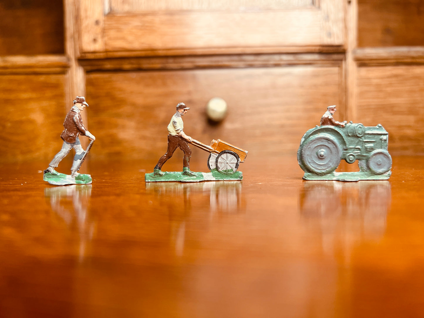 "Countryside" Set of 3  Tiny Old Metal Flats