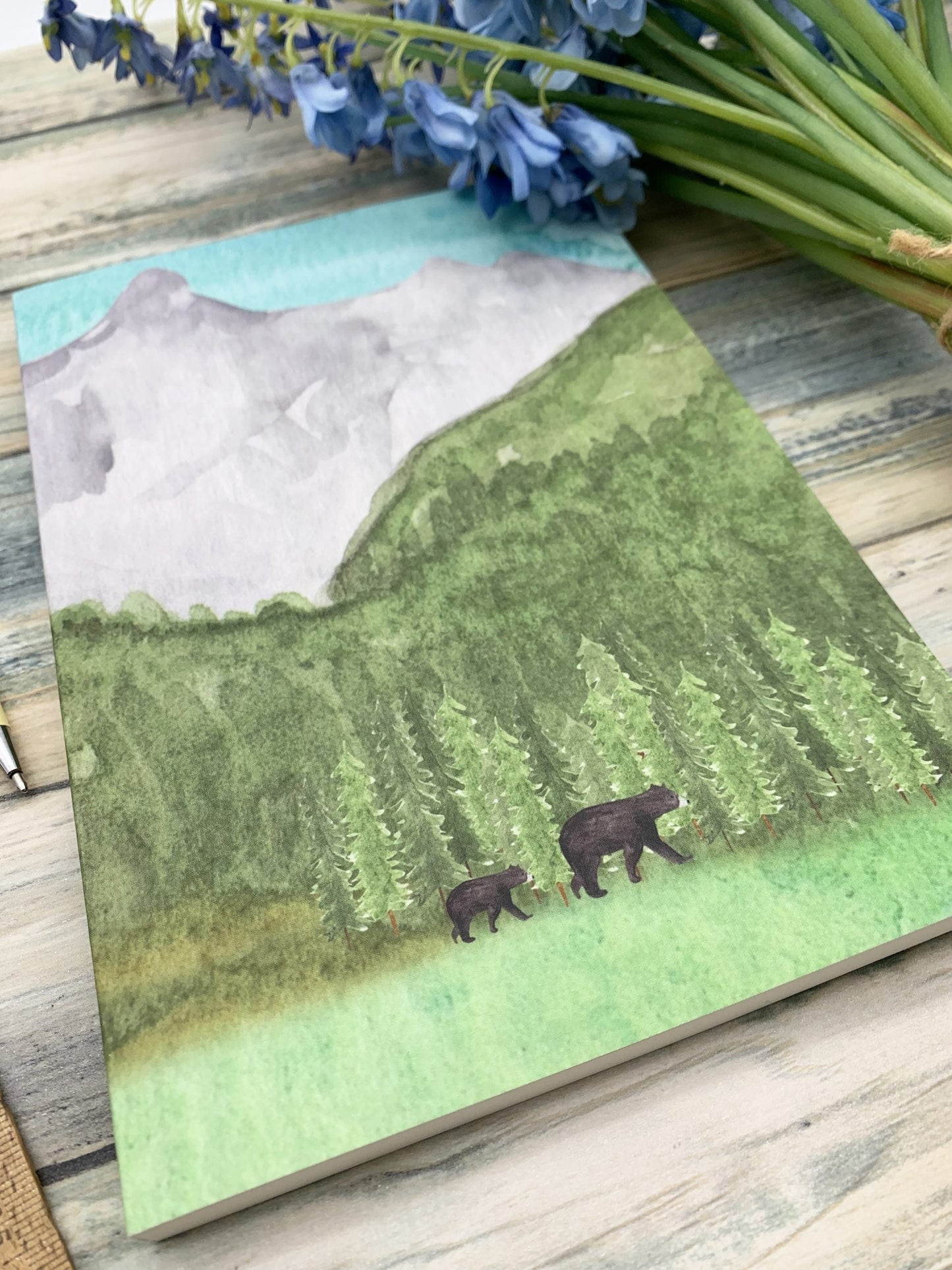 Bear A5 Notebook by Samantha Hall