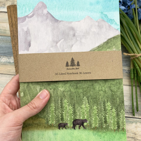 Bear A5 Notebook by Samantha Hall