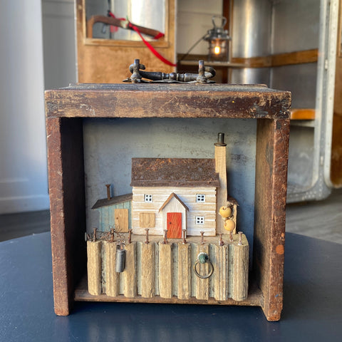 Draw framed Seaside House by Suffolk Artist Matt Brown Makes