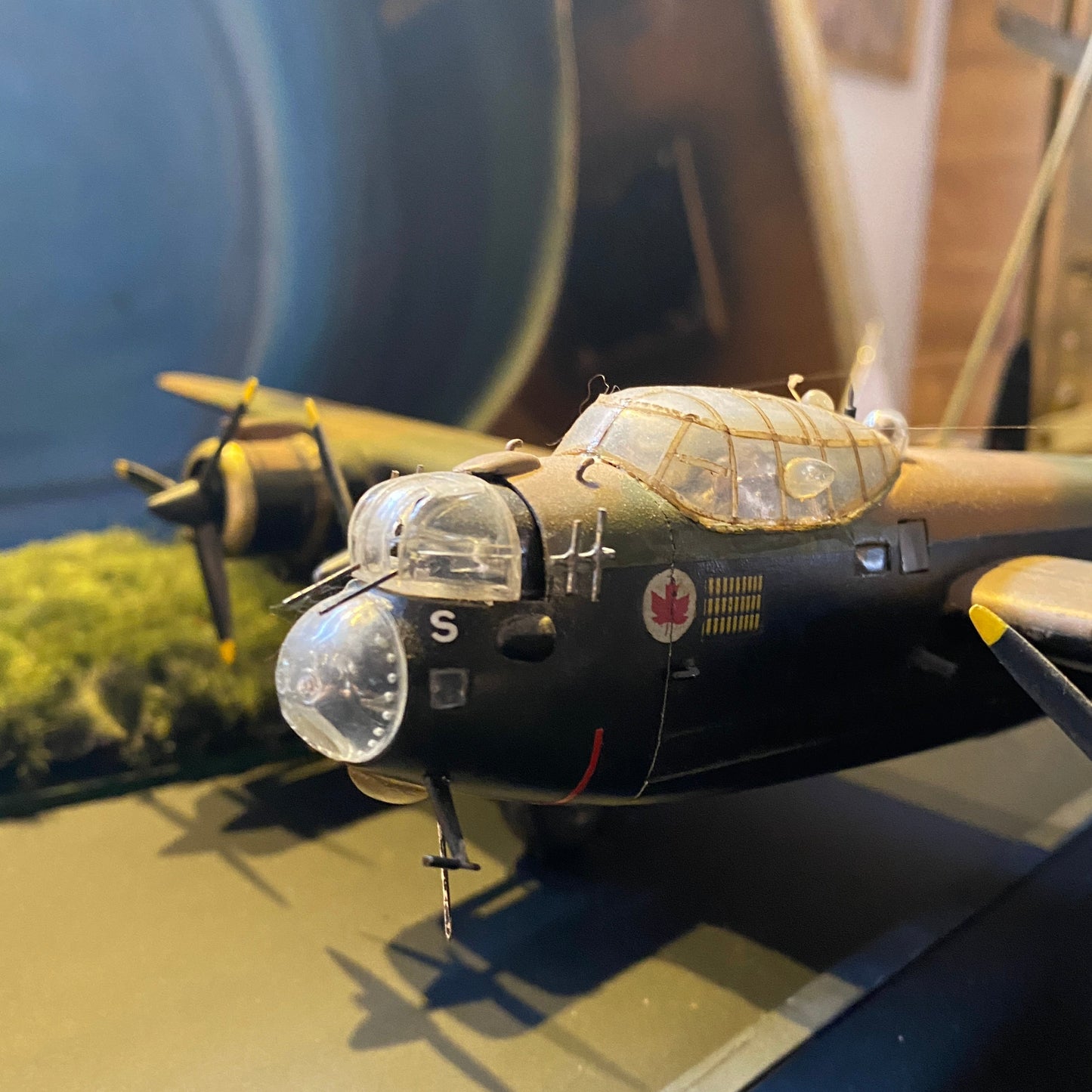 Unique Museum Vintage WWII Electric Bomber Model