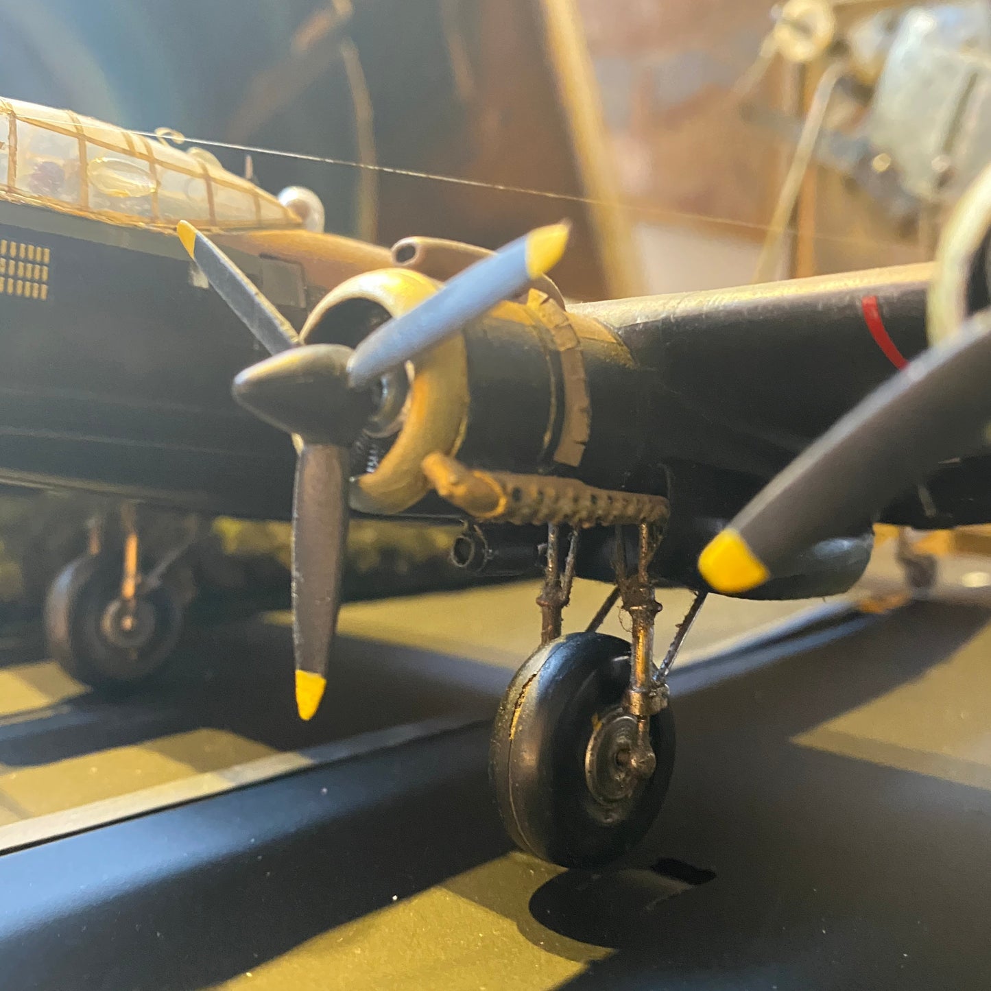 Unique Museum Vintage WWII Electric Bomber Model