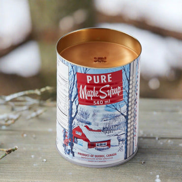 Authentic Maple Tin Candle w/ Wood Wick