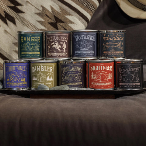 Trailblazer Field Candle | Tobacco & Worn Leather Candle | Good and Well Supply Co.