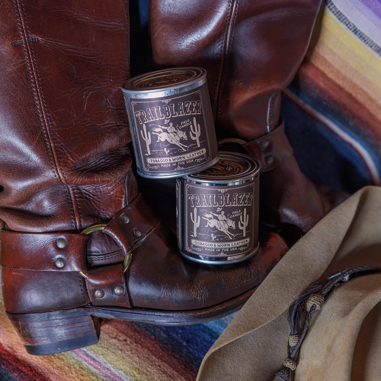 Trailblazer Field Candle | Tobacco & Worn Leather Candle | Good and Well Supply Co.