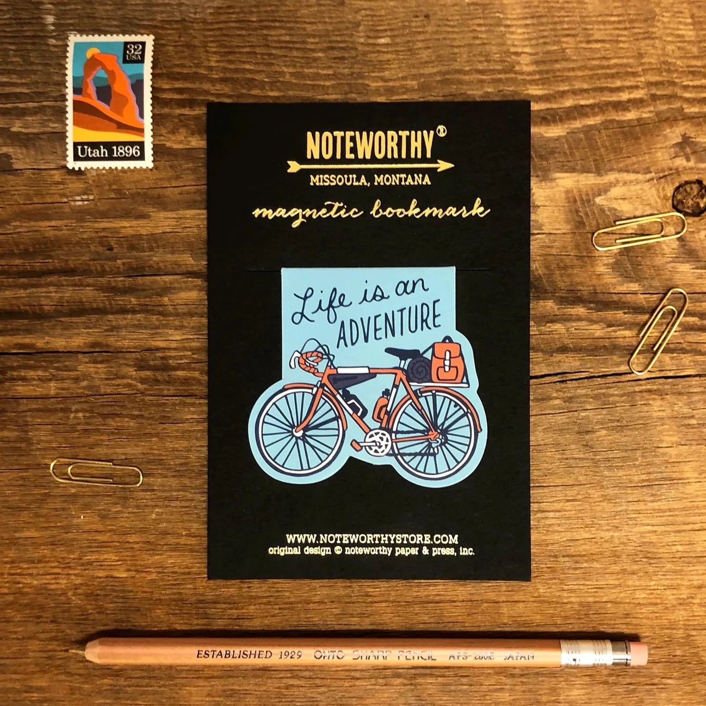 Adventure Bicycle Magnetic Bookmark | Noteworthy