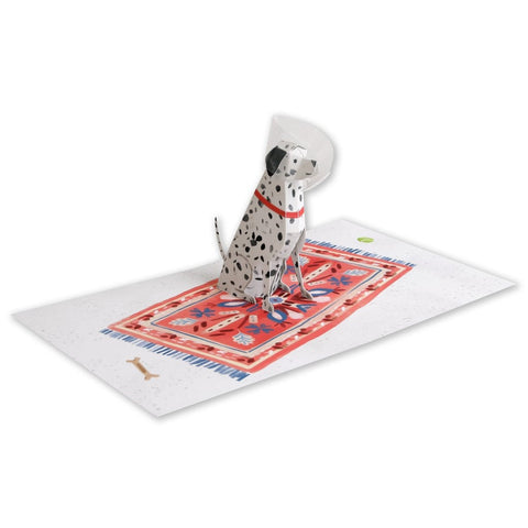 Dalmatian Dog Pop-up Feel Better Greeting Card UWP Luxe