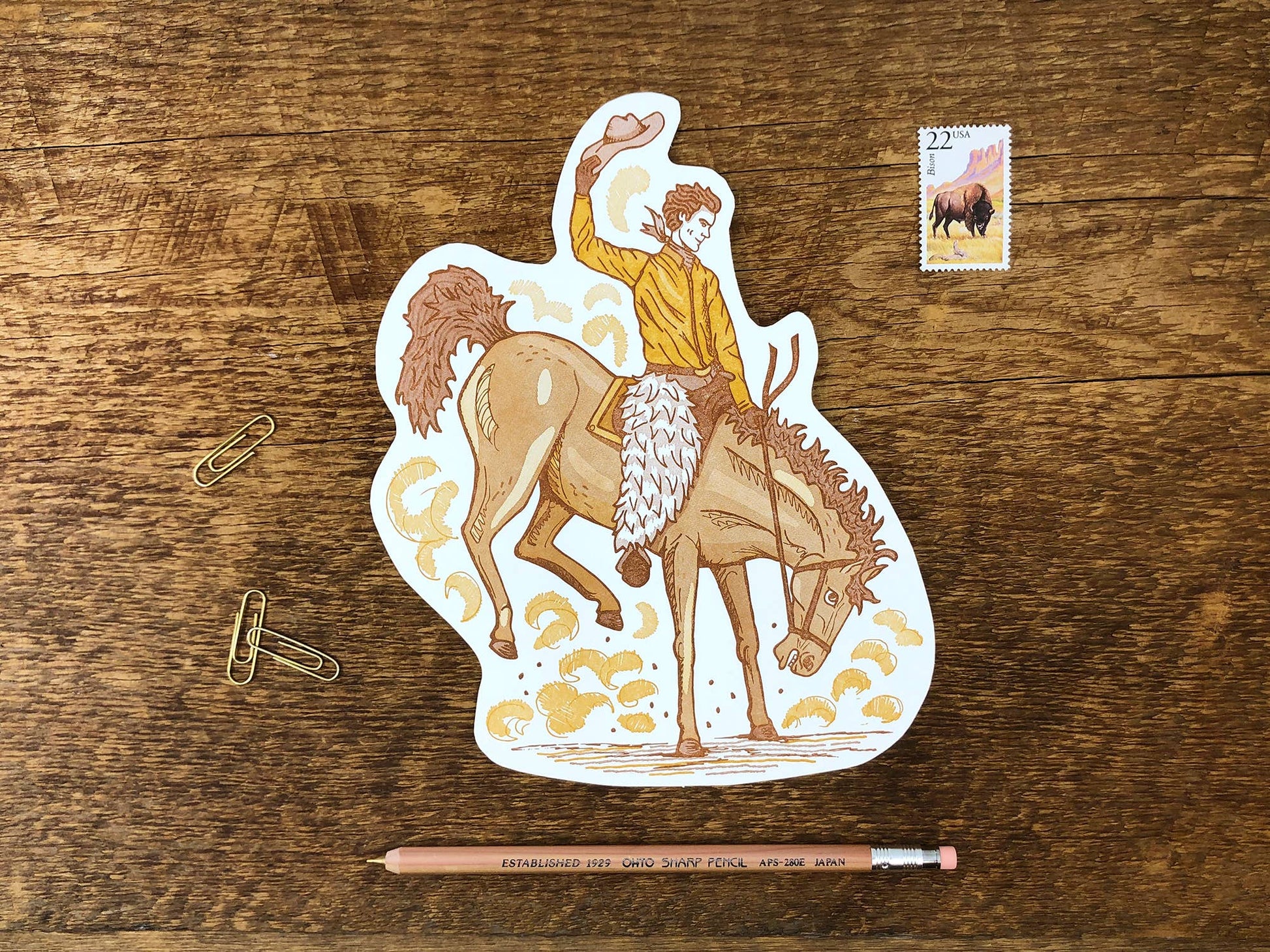 Bucking Bronco Postcard by Noteworthy Paper & Press - Harold&Charles