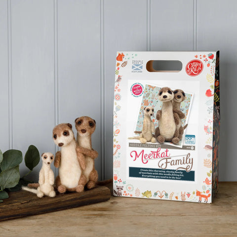 Meerkat Family Needle Felting Kit