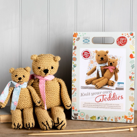 Knit your own Teddies Kit - Harold&Charles