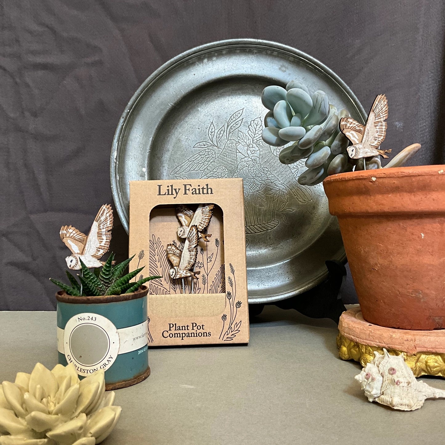 Barn Owl Plant Pot Companions