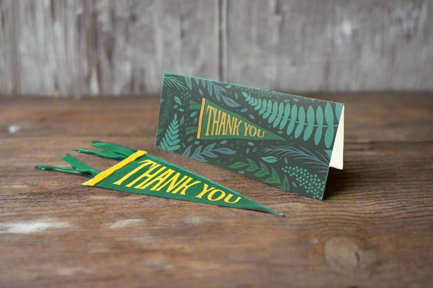 Thank You - Greeting Card & Matching Mini Pennant