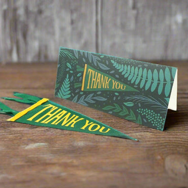 Thank You - Greeting Card & Matching Mini Pennant