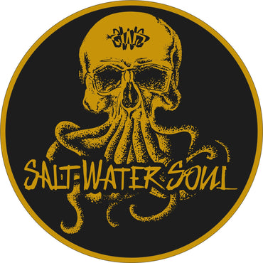 Metallic Gold Skully Decal by SALTWATERSOUL