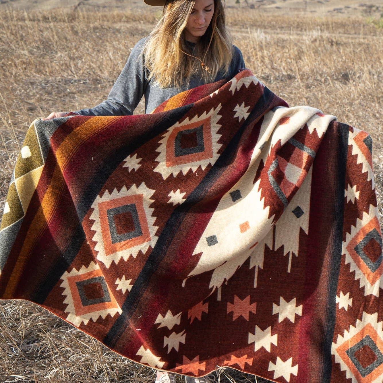 Andean Alpaca Western Wool Blanket - Harold&Charles