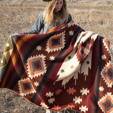 Andean Alpaca Western Wool Blanket