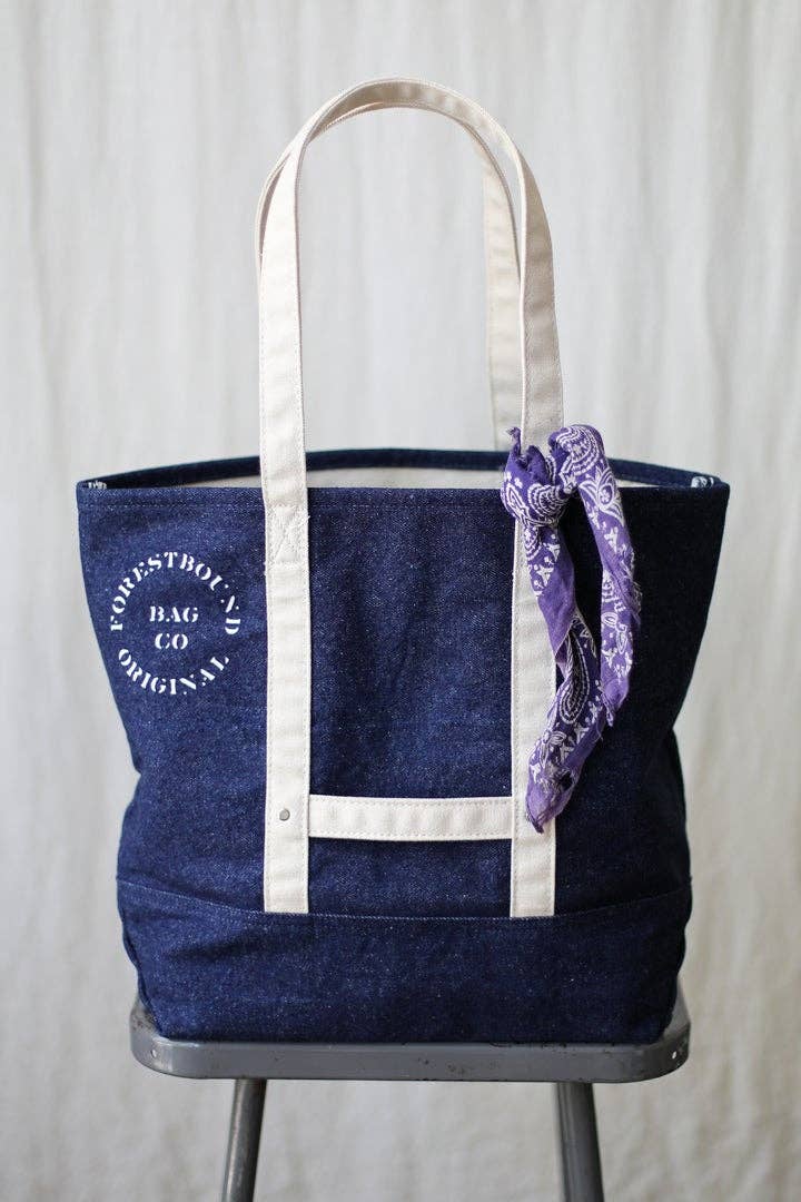 Reclaimed Denim Market Tote Forestbound Bags - Harold&Charles