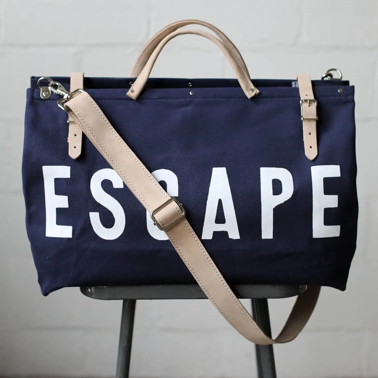 Forestbound ESCAPE Canvas Utility Bag Navy Blue With Shoulder Strap