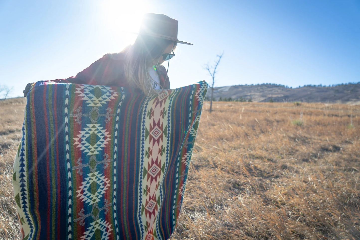 Andean Alpaca Wool Blanket - Galapagos Multi colors