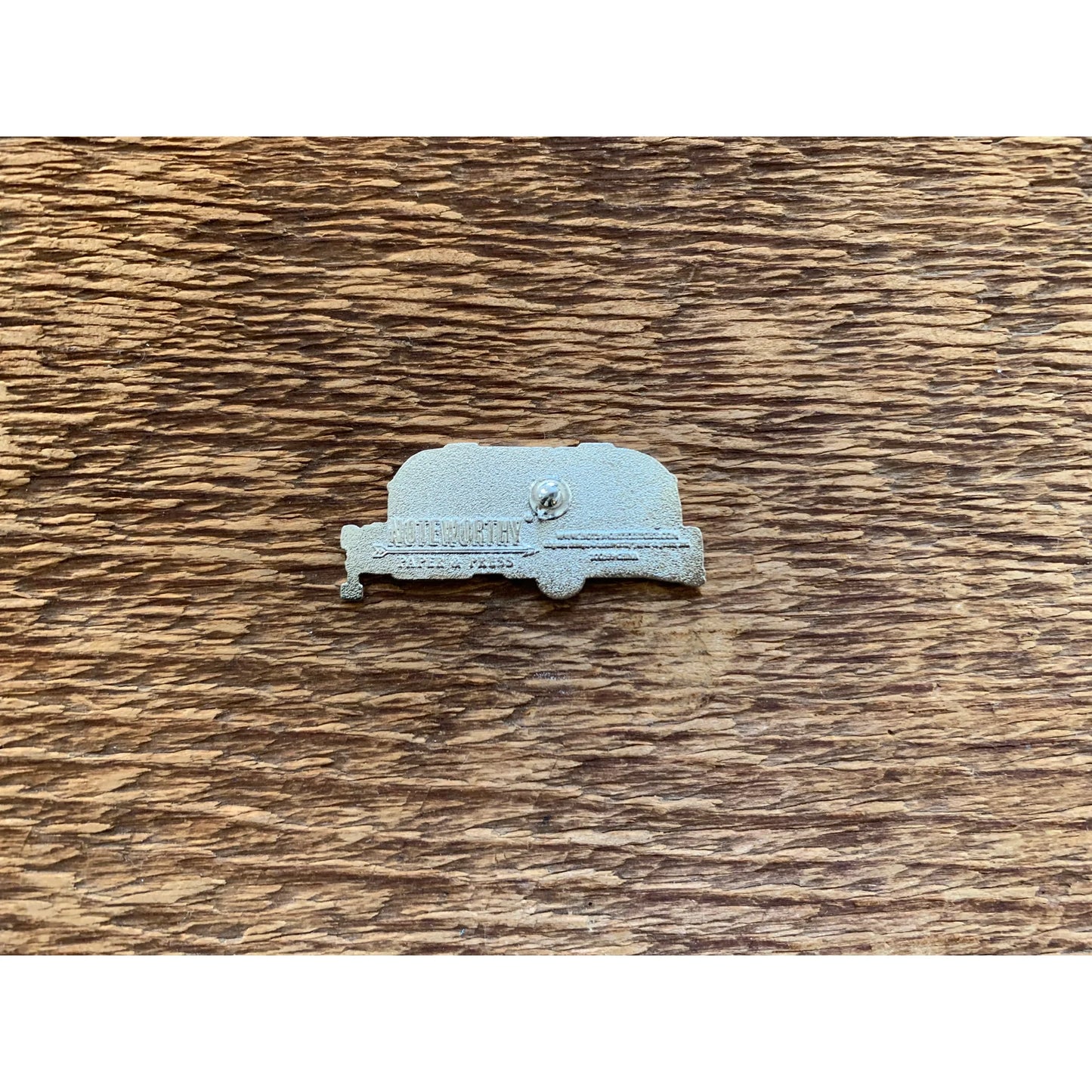 Silver Camper Enamel Pin