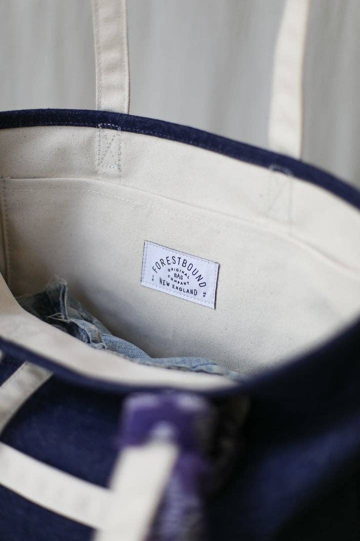 Reclaimed Denim Market Tote Forestbound Bags - Harold&Charles