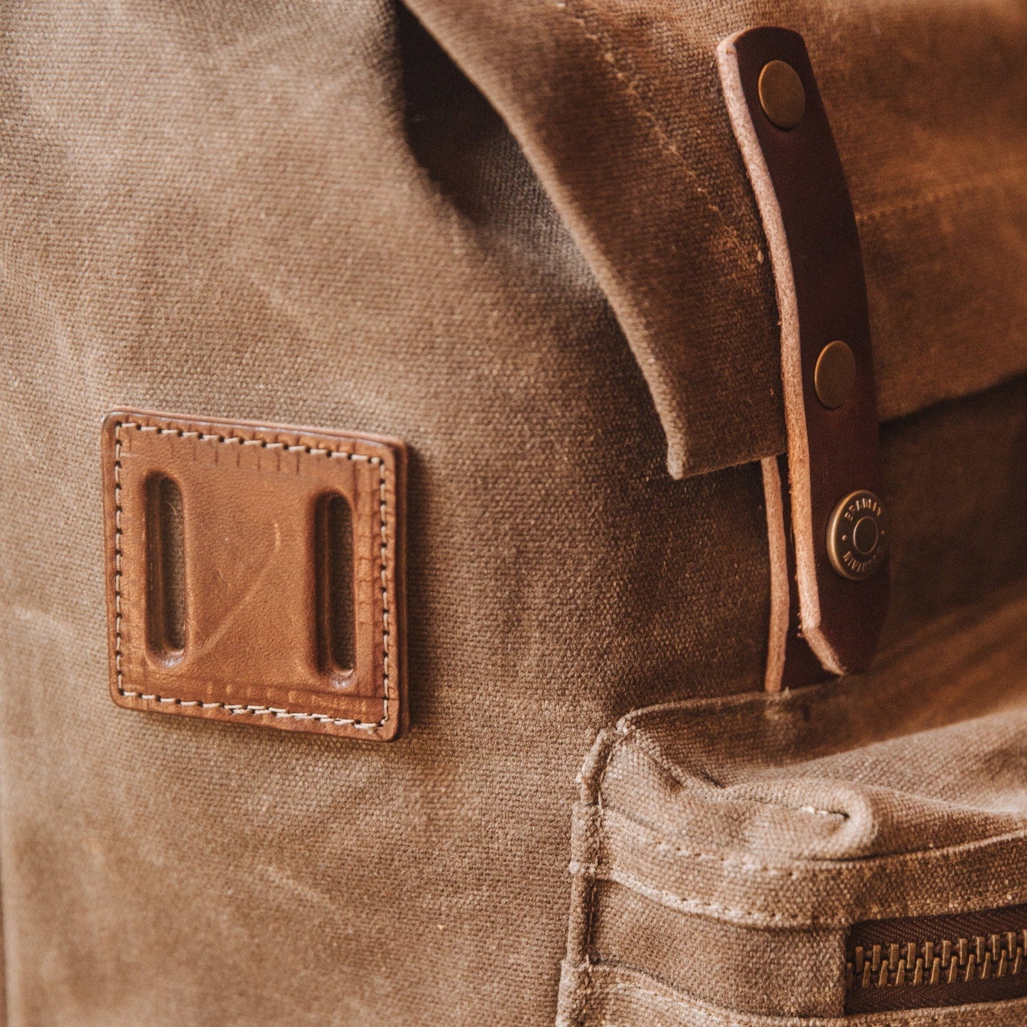 Muir Waxed Canvas Backpack Field Tan by Bradley Mountain - Harold&Charles