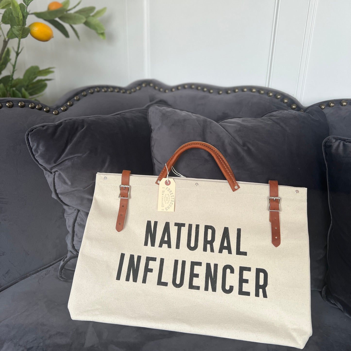 Natural Influencer Canvas Utility Bag | Forestbound Bags