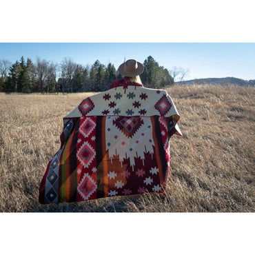 Andean Alpaca Wool Blanket Rojo Red