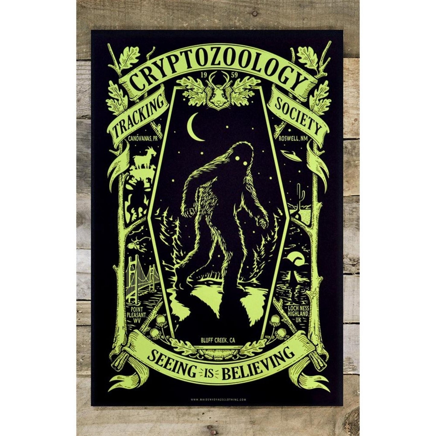 Cryptozoology - Glow in the Dark Poster - Harold&Charles