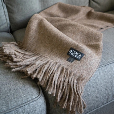 Alpaca Wool Tan Throw