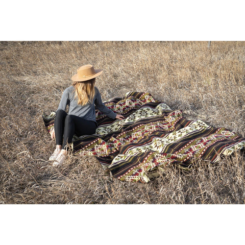 Andean Alpaca Wool Blanket - Cactus Green