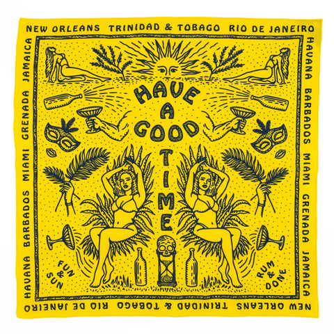 Have a Good Time Bandits Bandana 100% Organic Cotton (Orange)