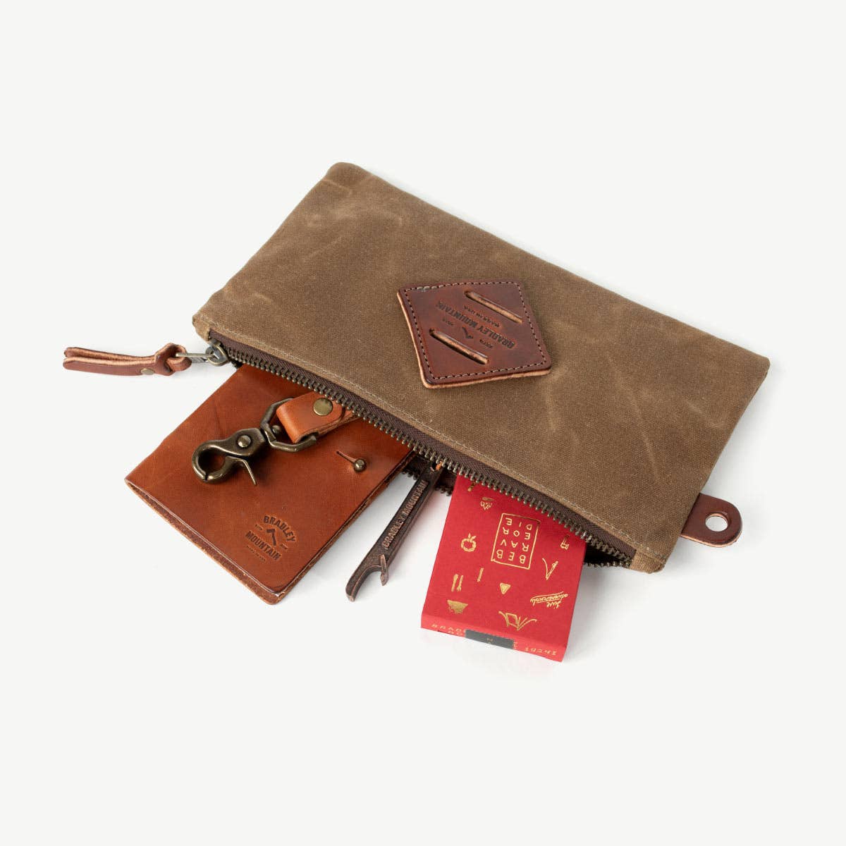 Bradley Mountain Waxed Canvas Zip Pouch EDC Bag - Harold&Charles