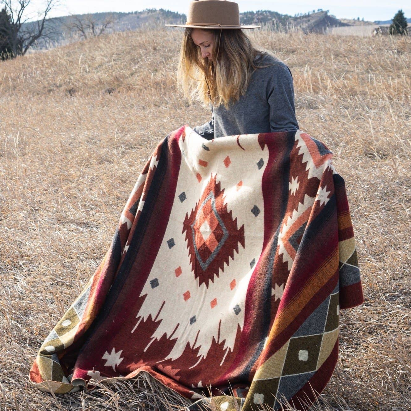 Andean Alpaca Western Wool Blanket - Harold&Charles