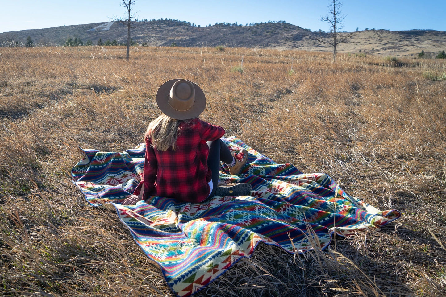 Andean Alpaca Wool Blanket - Galapagos Multi colors