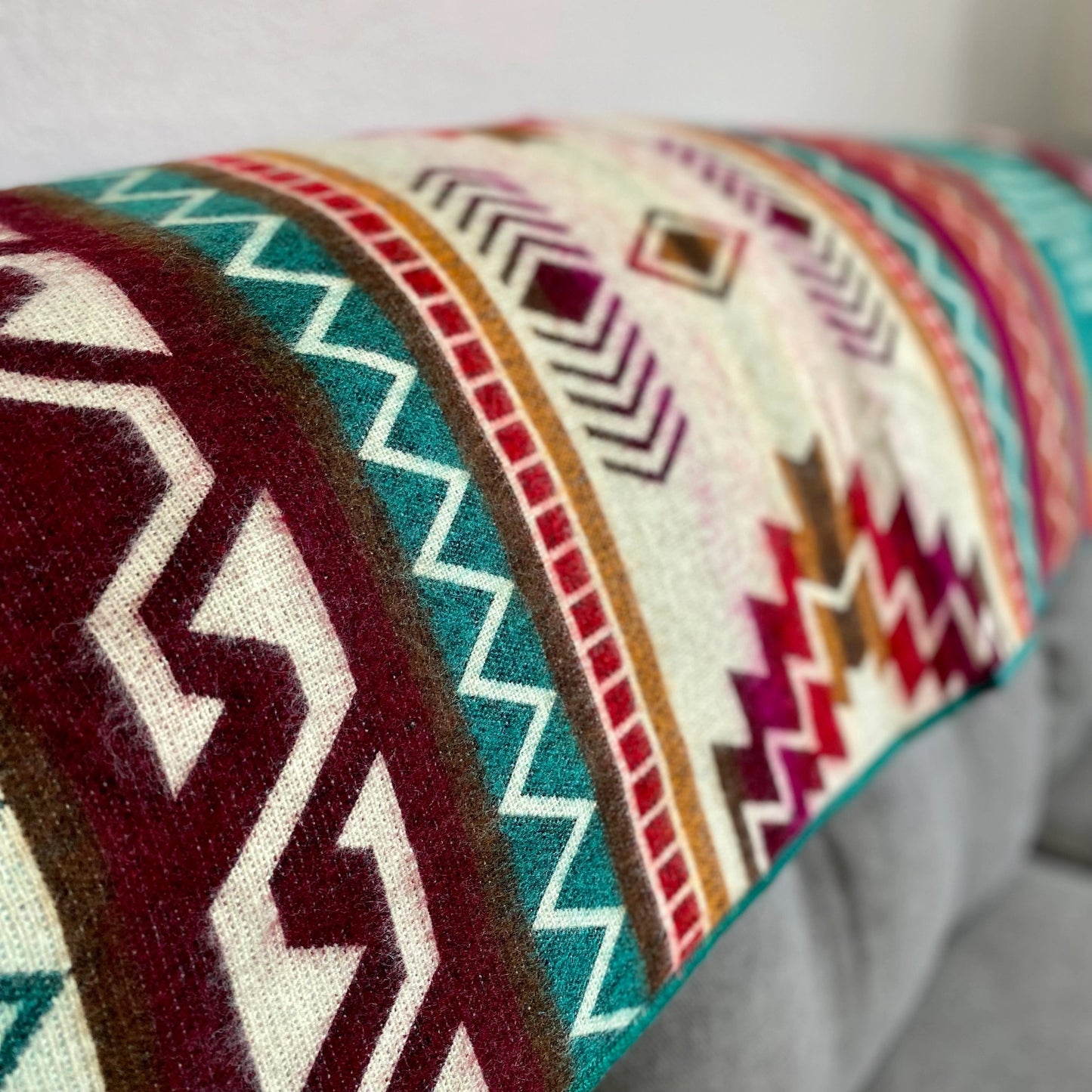 Andean Alpaca Wool Blanket - Lagoon