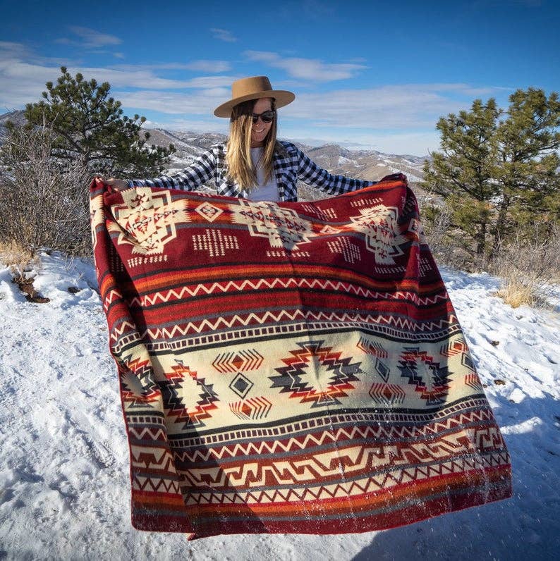 Andean Alpaca Wildfire Wool Blanket - Harold&Charles