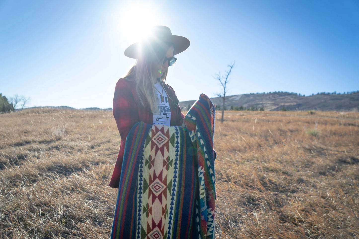 Andean Alpaca Wool Blanket - Galapagos Multi colors