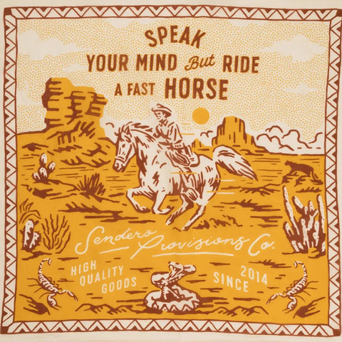 Fast Horse Bandana  | Sendero Provisions Co | 100% Japanese organic cotton